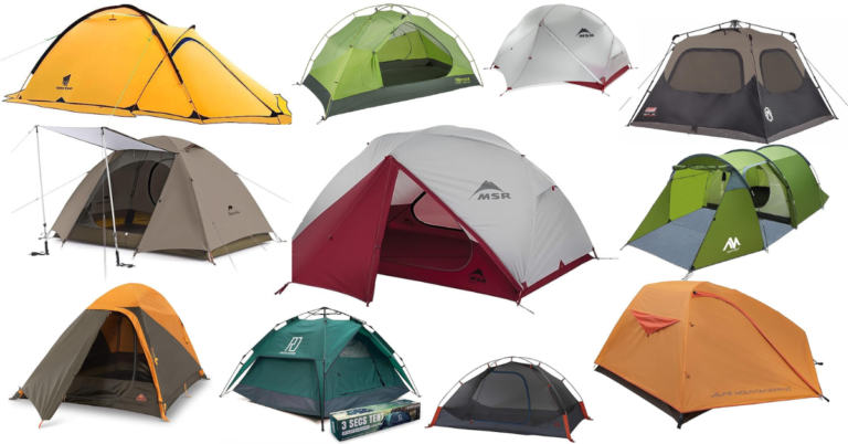 Image of 11 different tents